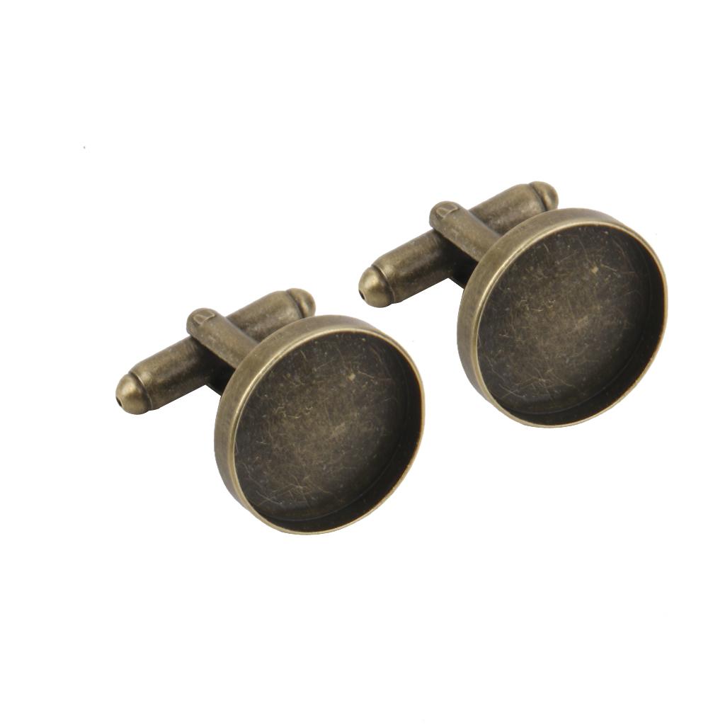 10 шт., 16 мм, круглые пустые настройки, базовые подушечки, запонки, запонки «сделай сам»