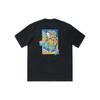 Li Ning X Pablo Ientile Collaboration Skateboard Series Cartoon Print Drop Shoulder Loose Short Sleeve T-Shirt Men T-Shirts Black AHSU217-1