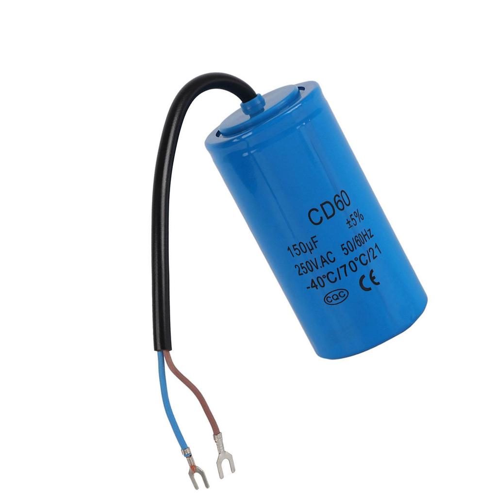 CD60 Конденсатор рабочий с проволочным выводом 250 В переменного тока 150 мкФ 50/60 Гц для мотор-компрессора