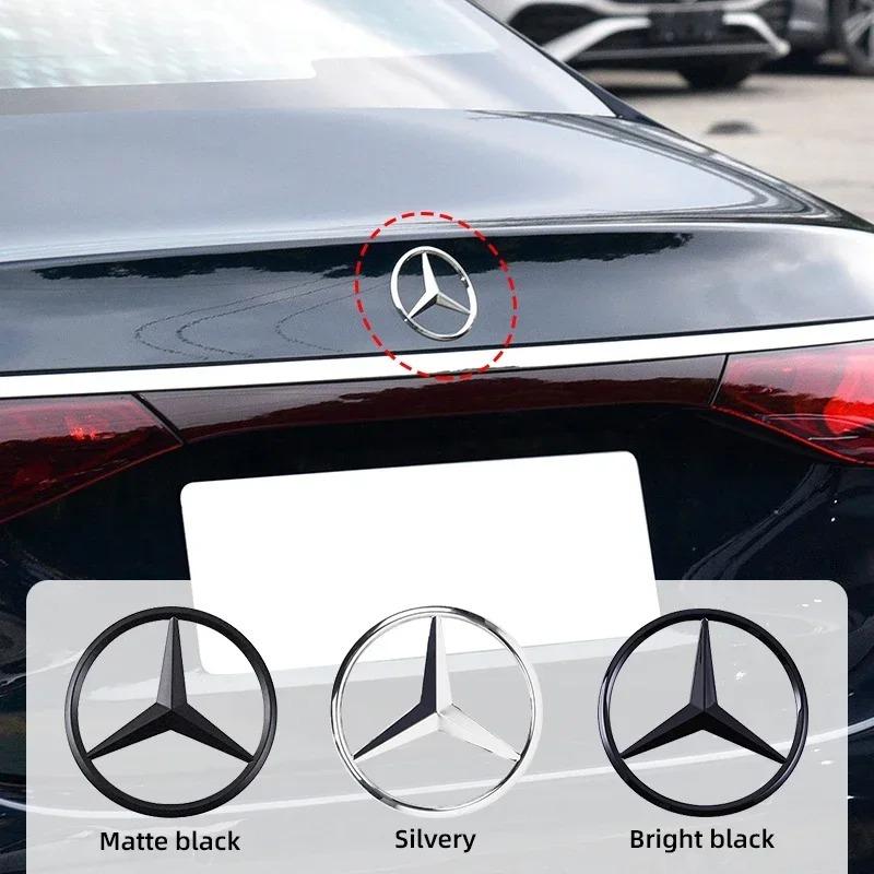 9cm ABS Car Rear Trunk Emblem Sticker Mercedes-Benz S320 W164 W203 W204 W168 C180 E320 A200 CLA CLK CLS ML Compatible QQ69