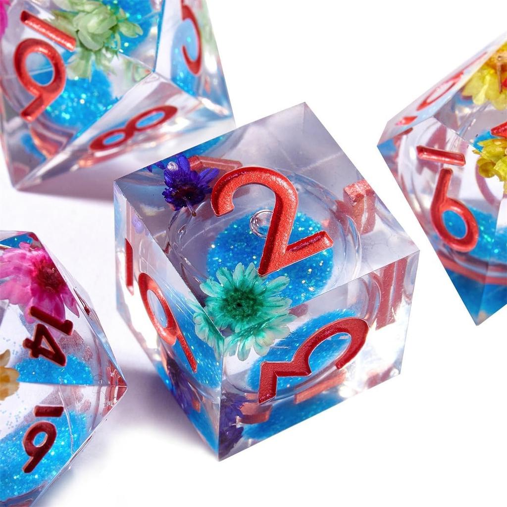 Набор игральных костей из смолы Светящийся песок, многогранные игральные кости Дракон и Подземелье, ролевая игра в стиле панк RPG Explorer MTG Pioneer Game Набор игральных костей DND