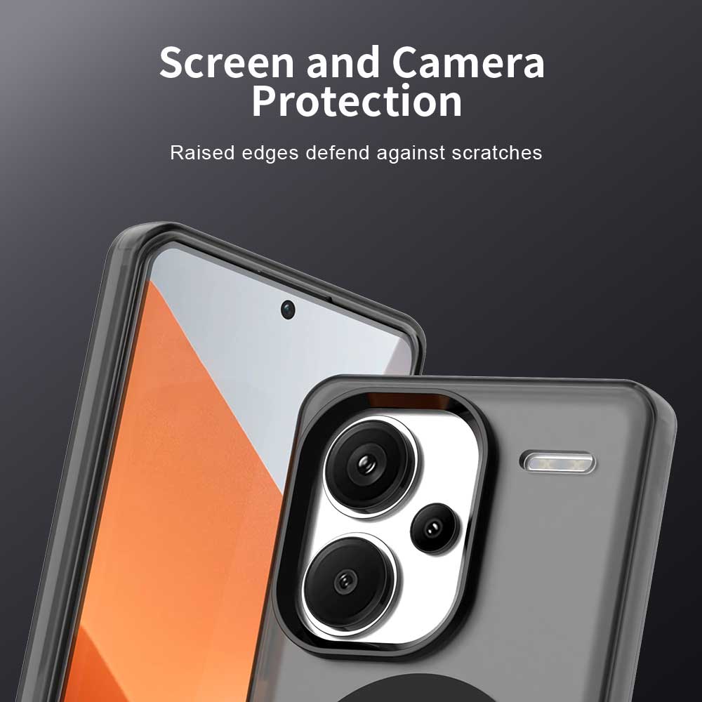 Чехол для Redmi Note 13 Pro Plus 5G, магнитный, для беспроводной зарядки, Funda Redmi Note 13 Pro+ Plus, Coque, матовый, полупрозрачный, задняя крышка из ПК