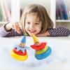 2Pcs Random Color Wooden Clown Spinning Top Tumbler Toy Clown  Educational Gift for Kids Baby