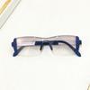 3-Pack Minimalist Bifocal Reading Glasses for WomenAnti-Blue Light Rimless Design Rectangular Shape Plastic Hinge