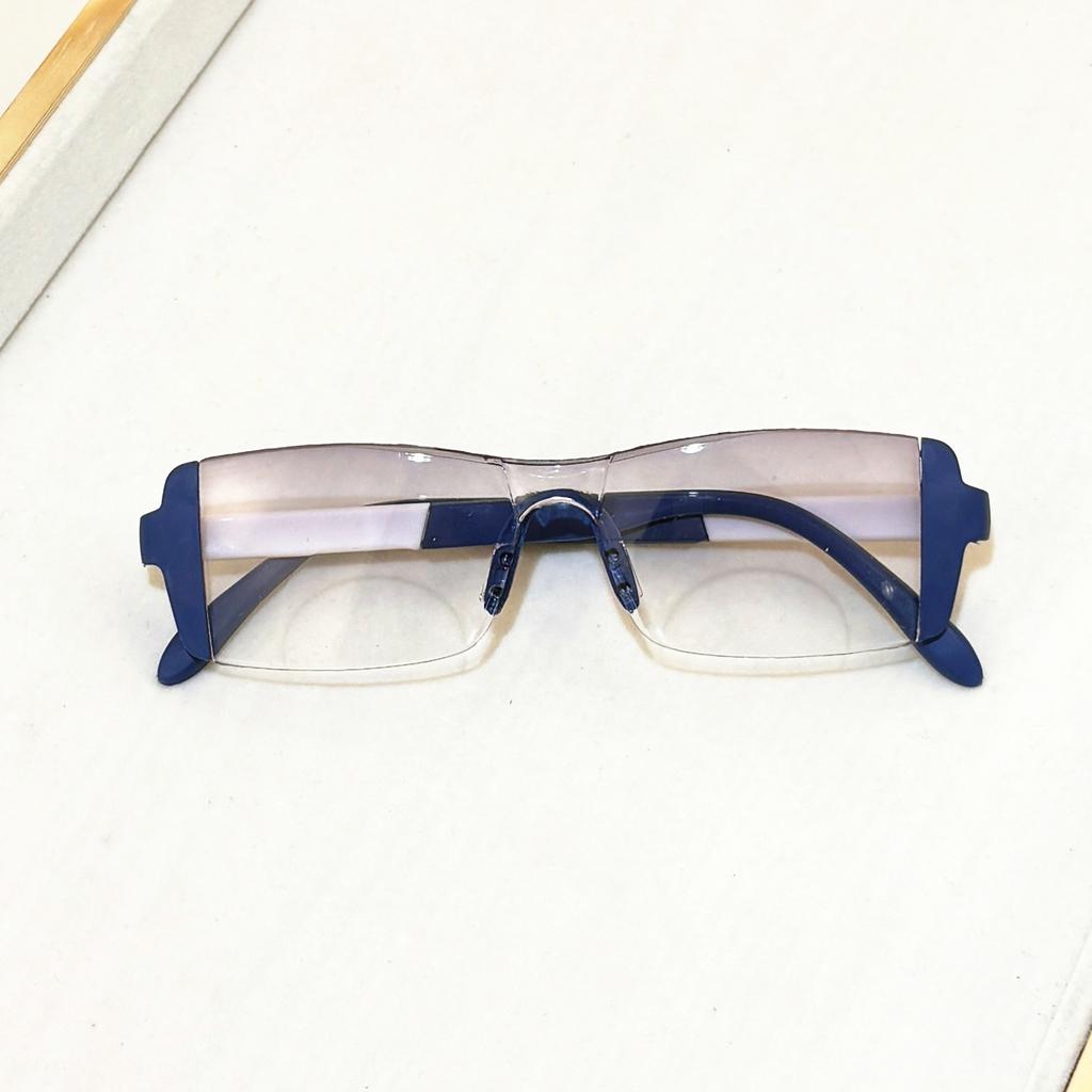 3-Pack Minimalist Bifocal Reading Glasses for WomenAnti-Blue Light Rimless Design Rectangular Shape Plastic Hinge