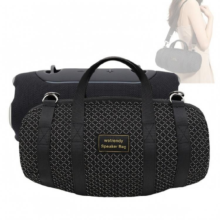 Portable Speaker Travel Bag with Carry Handle, Removable Shoulder Carry and Black Storage Design for Soundbar Regular Transport Needs and Daily Use