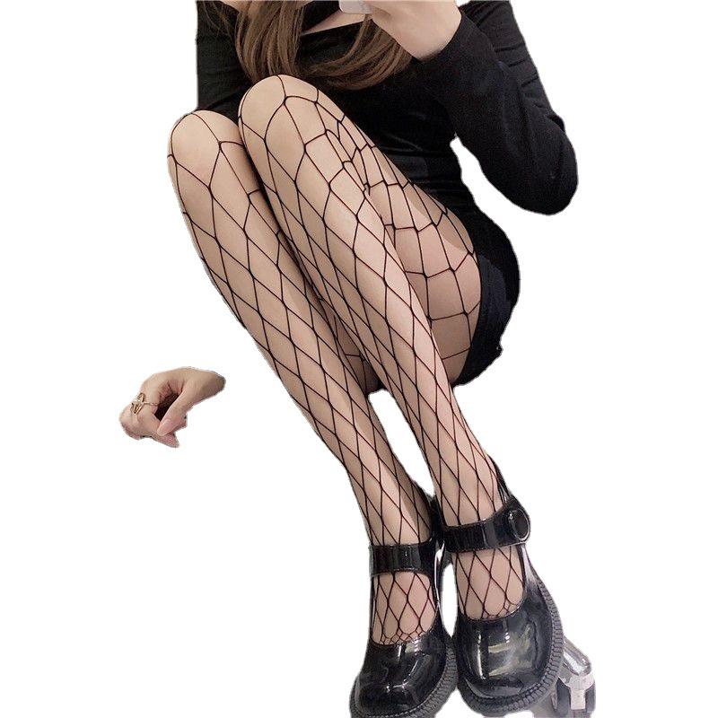 Колготки-сетка Komancon Весна/Лето: Европейский и американский стиль, сексуальные длинные чулки, украшенные стразами, для женщин.