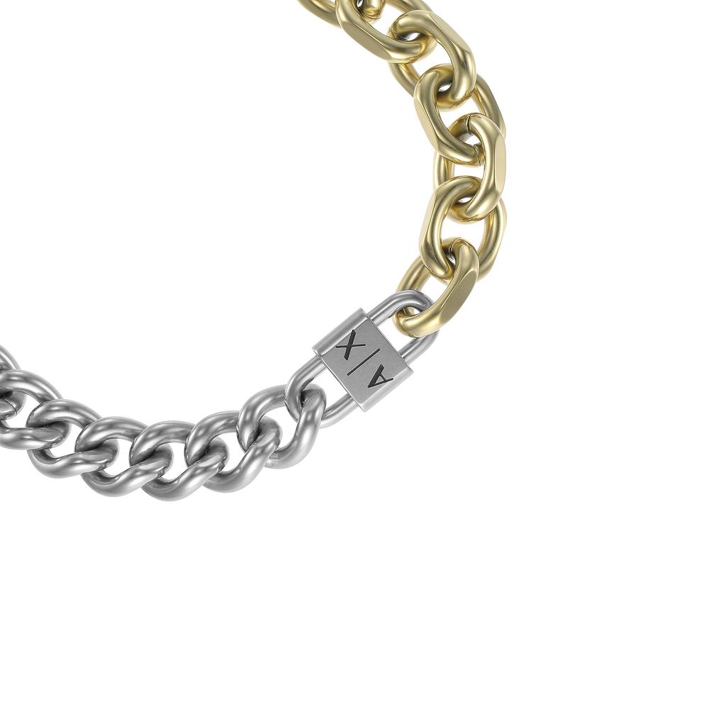 Цепочка из нержавеющей стали AXG0115710 [ARMANI EXCHANGE] Мужской двухцветный браслет,