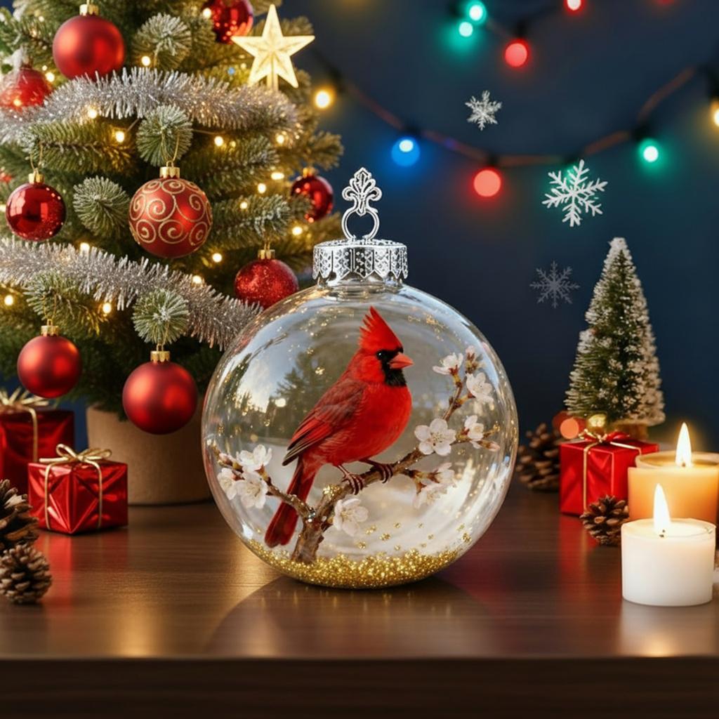 Рождественское украшение из хрустального стекла «Птицы природы», ПВХ птица, стеклянное дерево, прозрачные украшения, подвеска для елки для праздничного декора