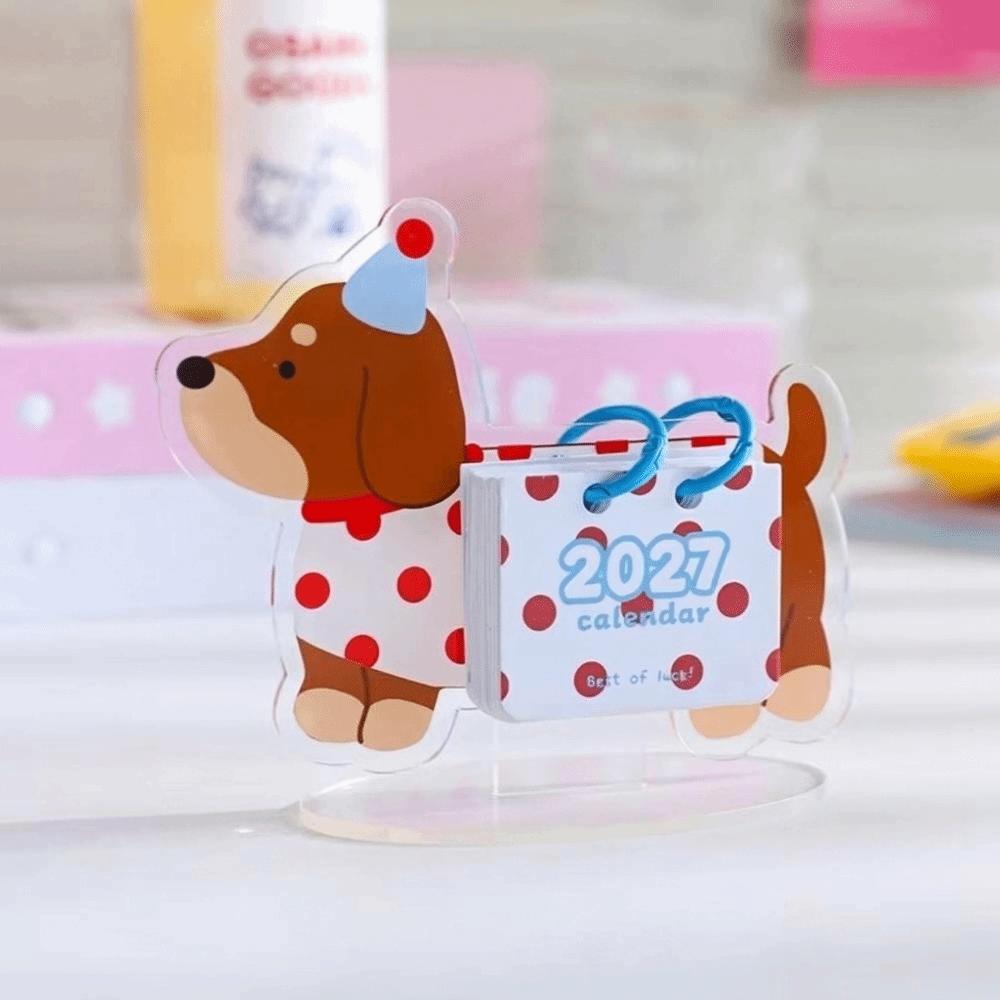 Cartoon Acrylic Desk Calendar Clear Acrylic Time Manegement Organizers Home Decor