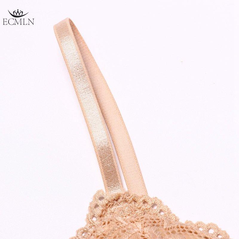 Кружевной женский бюстгальтер без косточек с паралоновыми тонкими съёмными вкладышами и регулируемыми лямками