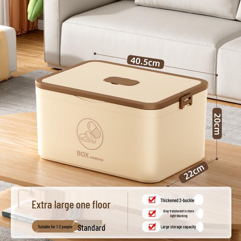Large Multi-Layer Medicine Storage Box - Portable Family First Aid Kit