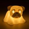 Halloween Ghost Dog Night Lamp Glowing Dachshund Pug French Bulldog Resin Statue Figurine Holiday Party Home Office Decorative Lamp Dog Lovers Gift