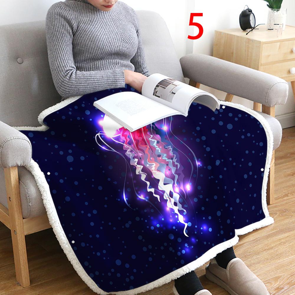 3D фланелевое теплое комфортное легкое волшебное одеяло разных размеров для дома и офиса, путешествия, кровати, дивана, моющееся одеяло