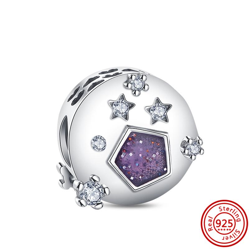 S925 Серебряный Призрак Фиолетовый Сердце Цветок Красный Вишня Синий Хамелеон Бусины Подходит Оригинальный Браслет Подвески Женские Ювелирные Изделия DIY Подарок