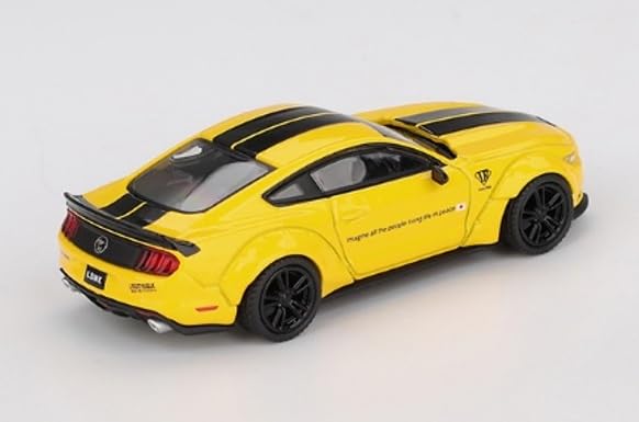 Sunrich MINI GT Ford Mustang Triple Yellow Готовая модель 1/64 LBWORKS (Правый руль) MGT01077-R