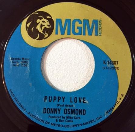 7inch Record DONNY OSMOND Puppy Love Let My People Go K14367 MGM Records 1972 US Rock Used