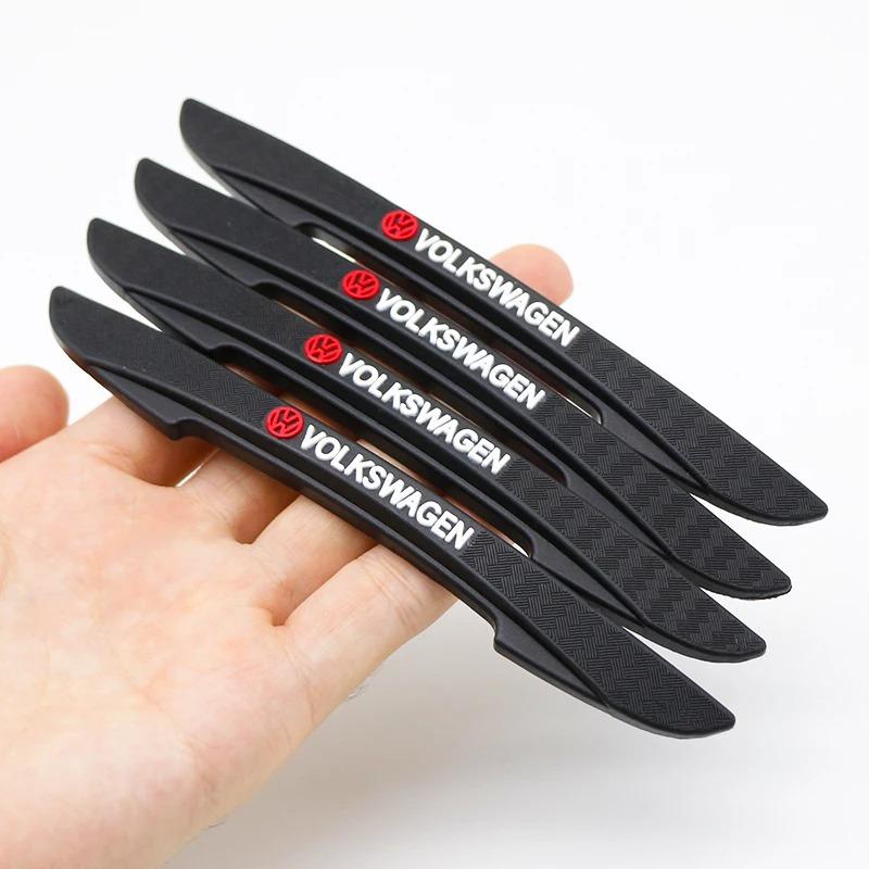 New 4 Rubber Car Door Edge Protection Stickers , VW Polo Golf CC GTI Passat 4 Tiguan Motion MTM Turan Anti-Collision Strip zf2
