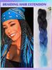 24 Inch Synthetic Gradient Large Braid Hair Extension Crochet Braid Hair Extensions