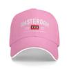 Amsterdam Nederland Flag Sun Baseball Cap  Spring Casual Trucker Hat For Women Unisex Hunting Camping Baseball Caps
