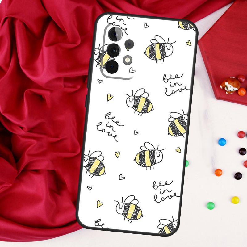 Bee Bumblebee Pattern For Samsung Galaxy A15 A55 A53 A33 A35 A22 A32 A52 A54 A34 A14 A56 A36 A26 A16 A05 A06 Case