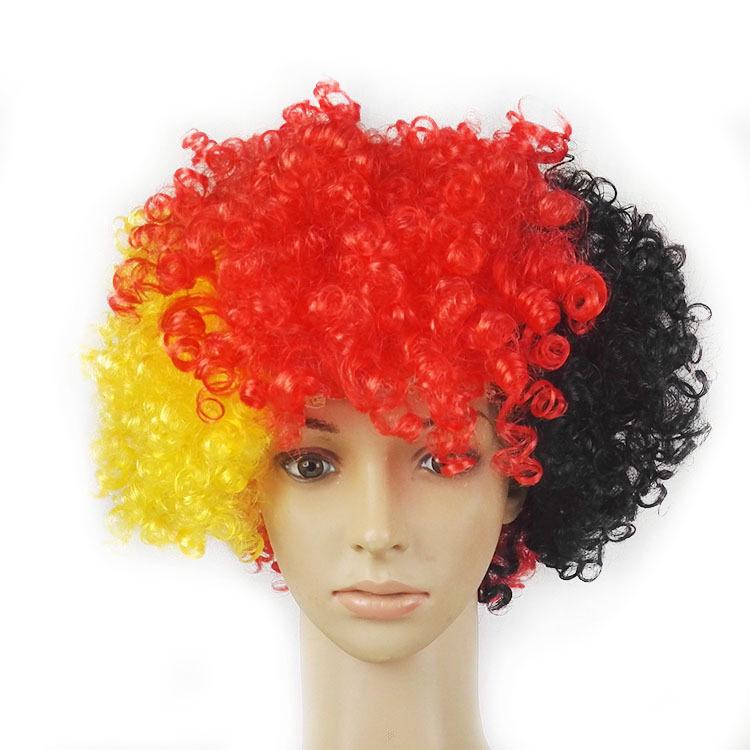 World Cup Party Wig – Colorful National Flag Hairpiece for Football Fans, Carnival & Festivals (Reusable, Hypoallergenic)