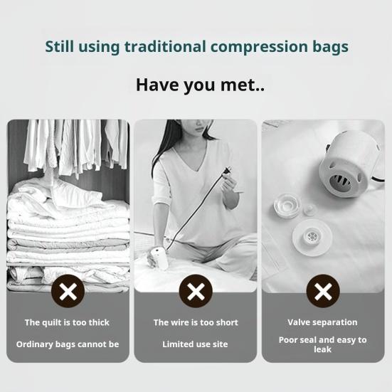 Вакуумный компрессионный мешок Утолщенный материал Большая вместимость Не требуется насос Сжатие с воздушным клапаном Пыленепроницаемый влагозащищенный упаковочный мешок