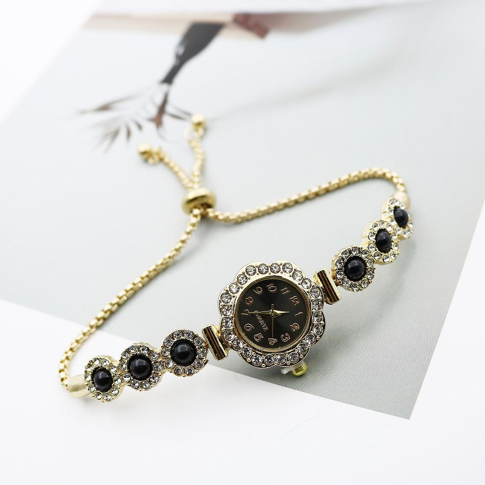 Женские часы Браслет из халцедона Часы на шнурке Свободная регулировка Легкая роскошь Темперамент Мода Кварцевые часы