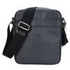 Used Shoulder Bag F11741 Signature Leather Charcoal Gray Black Simple