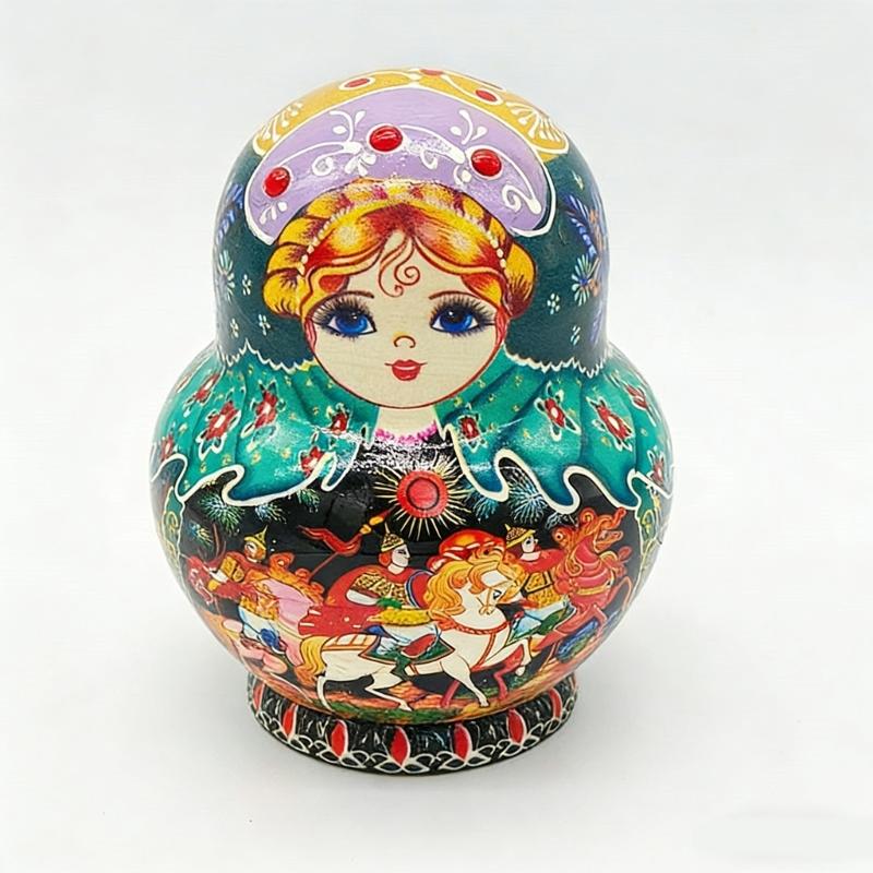 Матрешка Русская Матрешка Традиционное Искусство Набор Матрешек из 10 Слоев Деревянная Игрушка для Детей