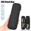 Black Makeup Box Earphone Pouch EVA Hard Shell Storage Bag Pen Case Pencil Holder Stationery Cover