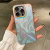 Радужный градиентный цветной чехол для iPhone 15 14 16 Pro Max 13 12 11 Волна Лазерное Перо Ударопрочная Акриловая Крышка для iPhone 15