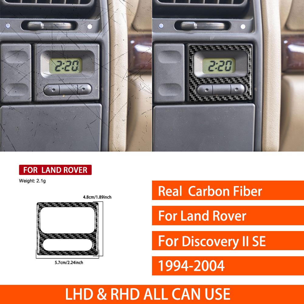 For Land Rover Discovery 1994-2004 Real Carbon Fiber Stickers Center Time Display Panel Car Accessories Interior decorative