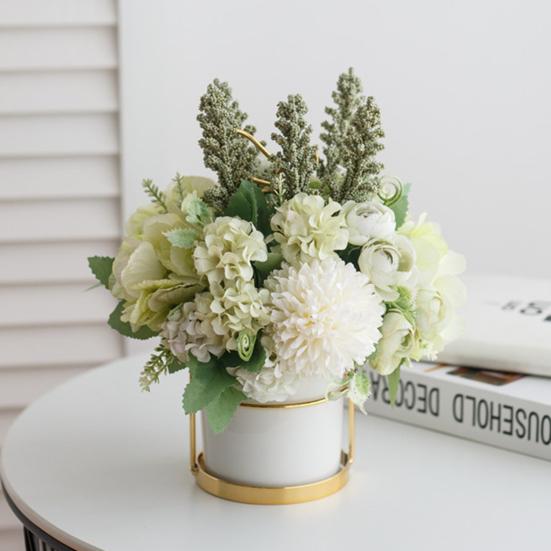 Искусственная роза поддельный цветок бонсай горшечное растение садовая вечеринка реквизит настольный декор