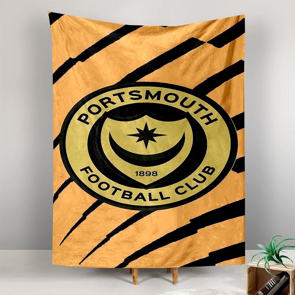 Portsmouth Football Club Logo Yellow Black Patterned tapestry for bedroom and living room home decor sofas