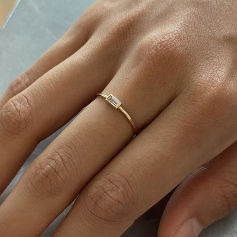 Faye 14k Mini Baguette Ring
