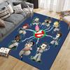 Ghostbusters Flannel Pattern Square Carpet,Area Rug,Carpet Rug for Living Room Bedroom Sofa Playroom Decor,Non-slip Floor Mat