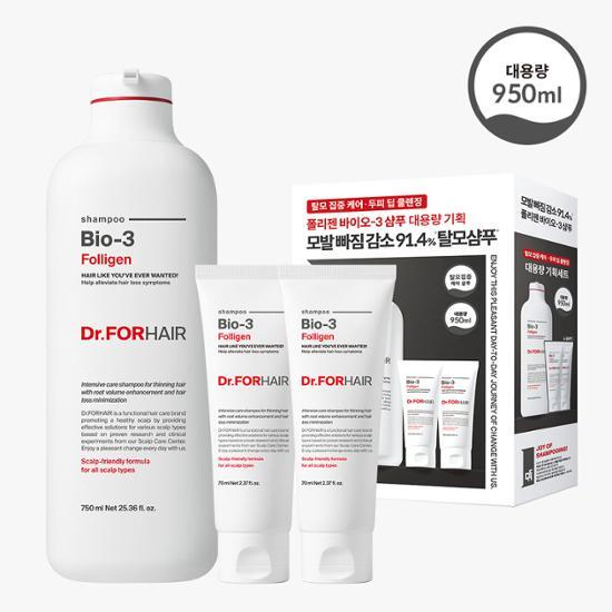Dr. For Hair Polygen Bio-3 Shampoo 750ml+ 200ml Hair Loss Symptom Relief Shampoo