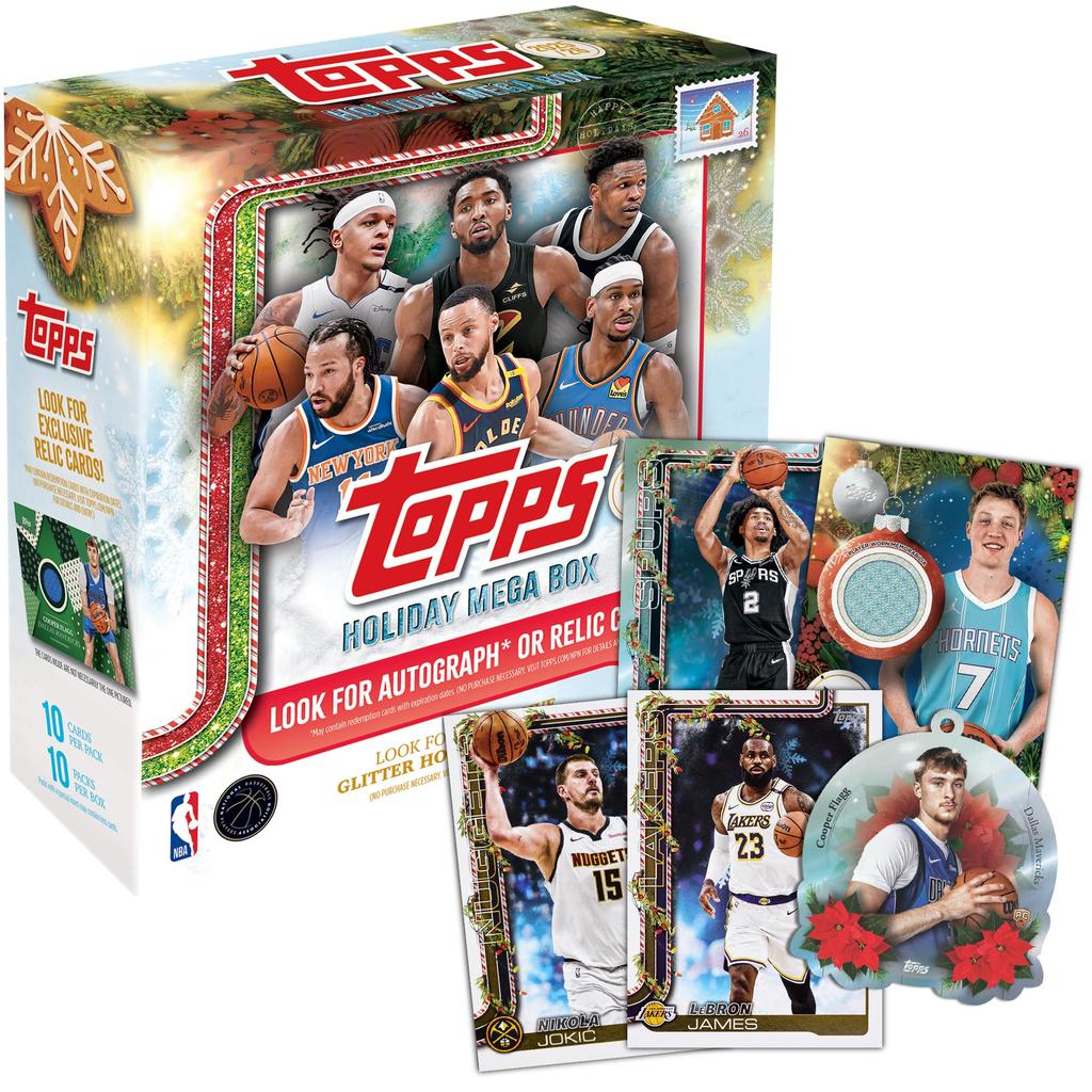 2025 Topps Holiday Basketball Factory Seal Mega Box - -