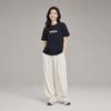 Fila Оригинальная универсальная милая футболка с вышивкой собаки женские топы Легендарно-синий F61W629106FNV