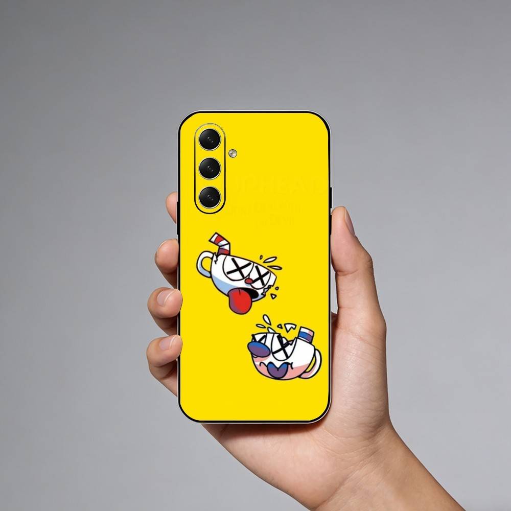Чехол для телефона Game C-Cuphead для Samsung Galaxy A73, A72, A71, A70, A52, A51 Другие Мягкий Черный Чехол