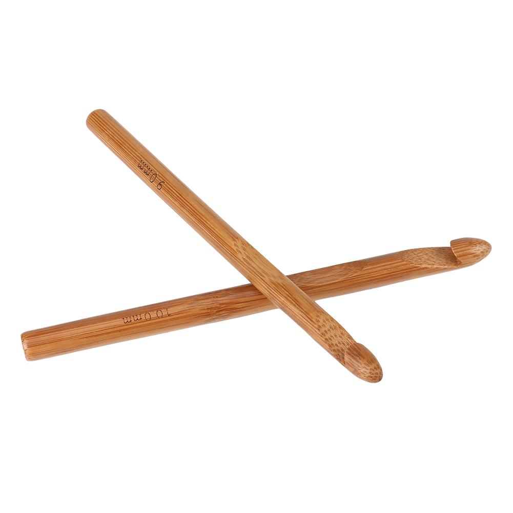 12pcs set Carbonized Bamboo Knitting Needle Set Crochet Hooks Sweater Needles Yarn Weaving Tool