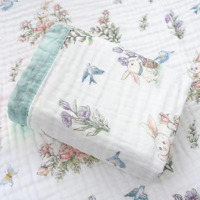 Six-Layer Pure Cotton Baby Bath Towel & Blanket
