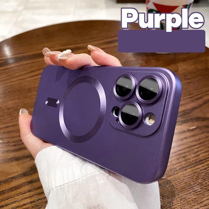 Роскошный беспроводной магнитный матовый чехол для телефона Magsafe Case IPhone 15 14 13 12 11 Pro Max Plus XS X 8K Стеклянная полная защита объектива камеры