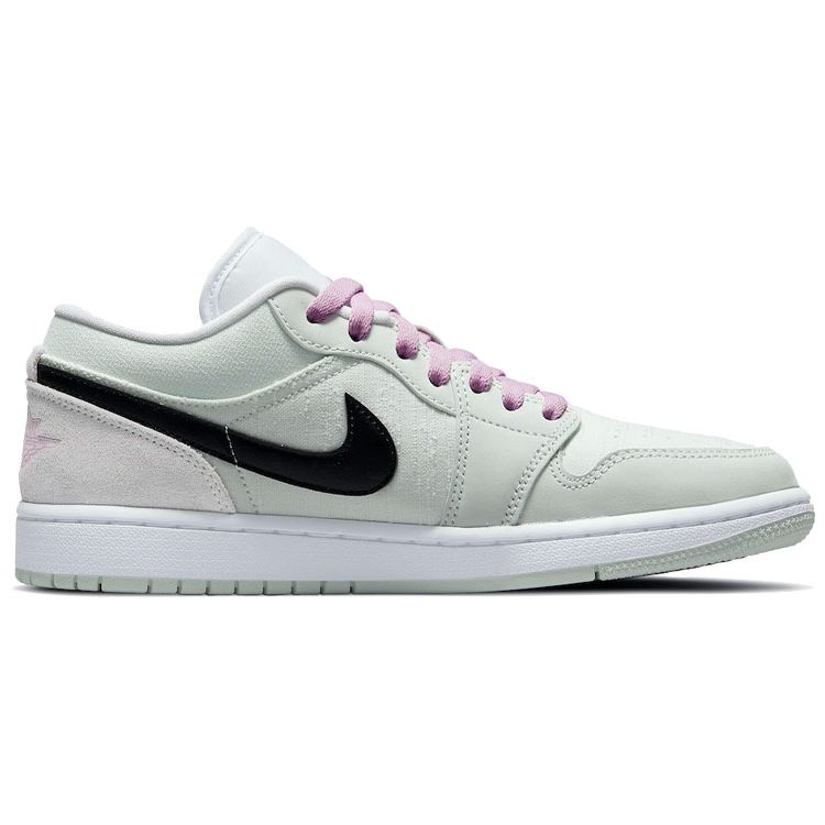 Air Jordan 1 Low SE Barely Green Женские кроссовки Черные Светло-Арктически-Розовые Белые CZ0776-300