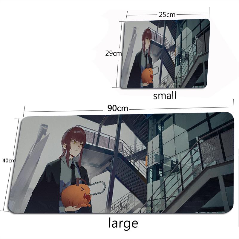 Chainsaw Man Mouse Pad Anime Mouse Mat Gamer Makima Gaming Accessories Mousepad Large Keyboard DeskMats 100X50CM Pochita Playmat
