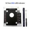 OULLX Optical Bay HDD Caddy 12.7mm 9.5mm 9mm SATA 3.0 2.5'' HD Hard Disk Drive Enclosure SSD Case Box For Laptop CD-ROM DVD-ROM