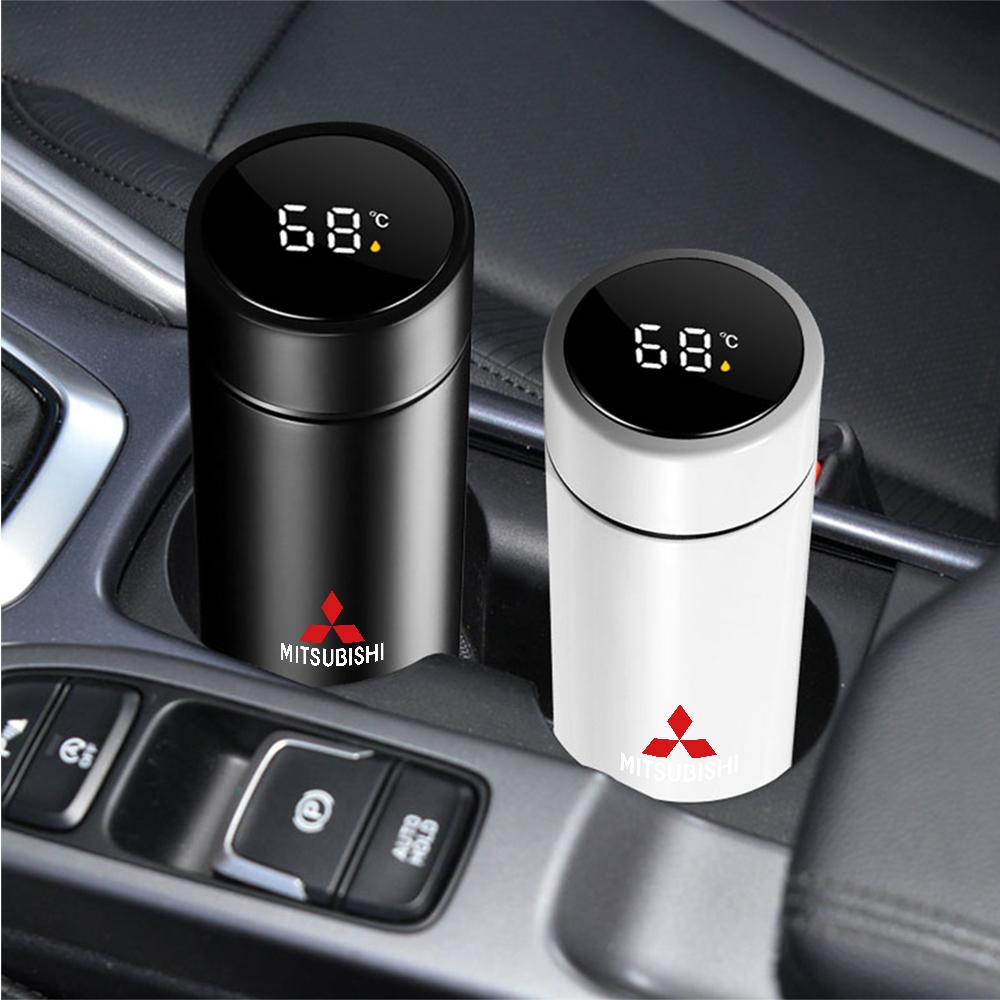 bljm6 500ml Portable Smart Car Thermos Cup LED Temperature Display Bottle For Mitsubishi Ralliart Outlander Lancera Asx Pajero Sport