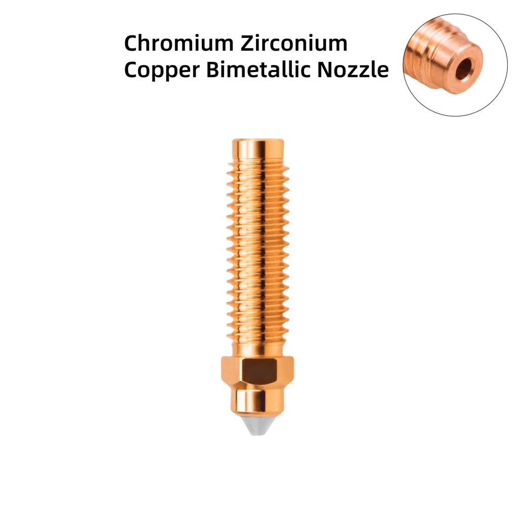 Chromium Zirconium Copper Bimetallic Nozzle For Elegoo Centauri 0.2/0.4/0.6/0.8mm Centauri Carbon Hotend Nozzles 3D Printer Part