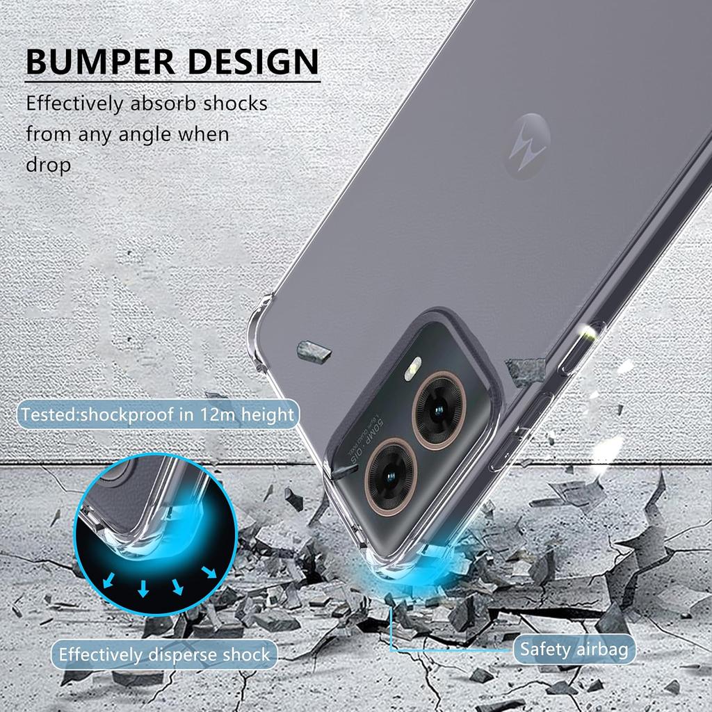Противоударный чехол Airbag TPU для Motorola Moto G85 G35 G55 G75 5G G05 G15 G04 G04S G14 G24 Power G34 защитный чехол Funda Coque
